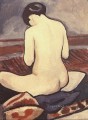 Sitting Nude with Cushions Sitzender Aktmit Kissen August Macke